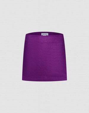 Urban Revivo Basic Skort ショートパンツ レディース 紫 | 362750-IUP