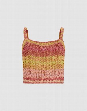 Urban Revivo Crochet ストライプ ニット Cami Top カーディガン レディース カラー | 685092-QET