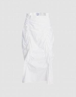 Urban Revivo Ruched スカート レディース 白 | 675109-QYJ