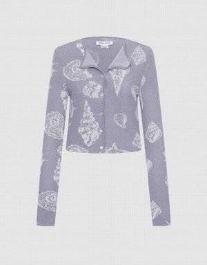 Urban Revivo Seashell Button Up カーディガン レディース グレー | 396814-YHL