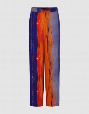 Urban Revivo Sunset Printed ワイド-Leg パンツ レディース カラー | 879345-UOB