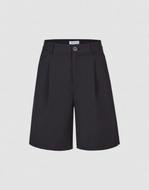 Urban Revivo Urban Regular ショートパンツ レディース 黒 | 468710-SMK