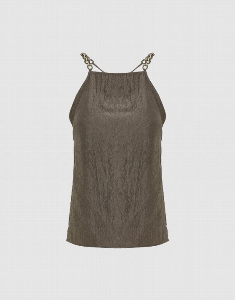 Urban Revivo Chain ストラップ Cami Top ブラウス レディース ブラウン | 906815-YBW