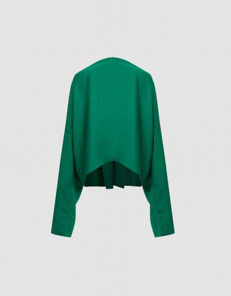 Urban Revivo Cowl Neck Overhead ブラウス レディース 緑 | 814690-EPC