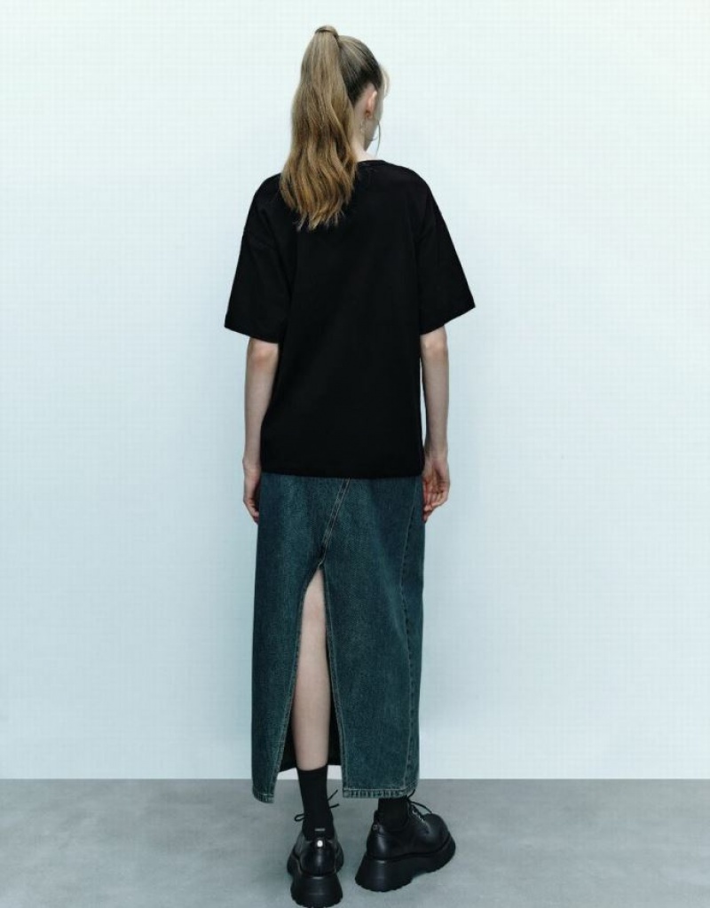 Urban Revivo Drop Shoulder Sleeve Loose Tシャツ レディース 白 | 493807-OCY