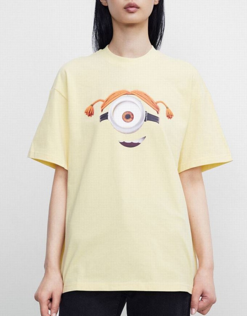 Urban Revivo Minions Tシャツ レディース 黄色 | 819472-WRQ