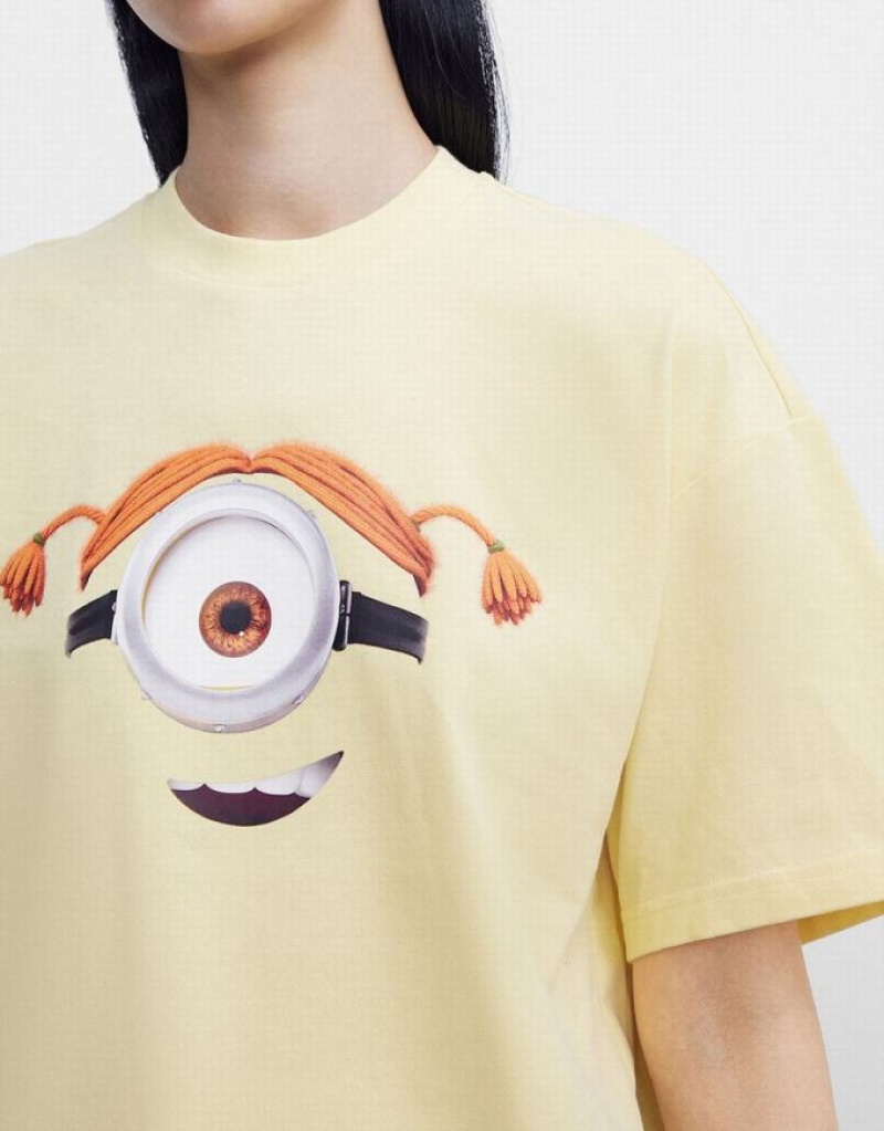 Urban Revivo Minions Tシャツ レディース 黄色 | 819472-WRQ