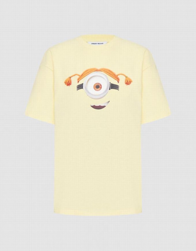 Urban Revivo Minions Tシャツ レディース 黄色 | 819472-WRQ