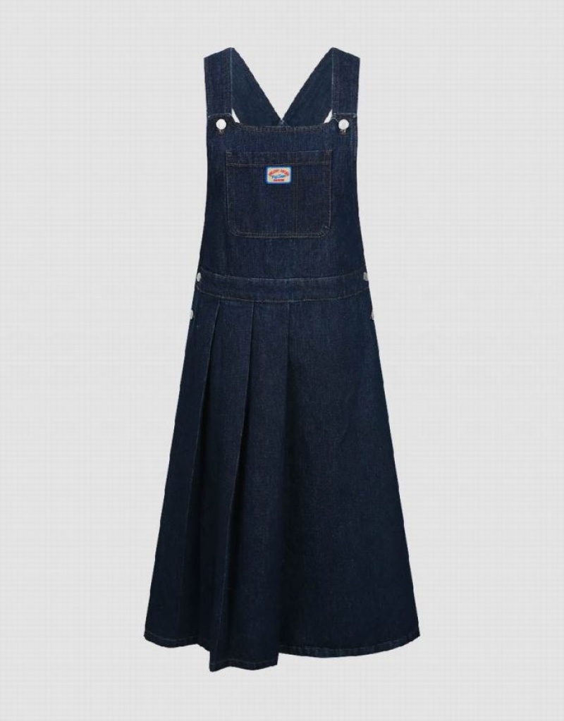 Urban Revivo Pinafore デニムワンピース レディース 青 | 629731-SZB