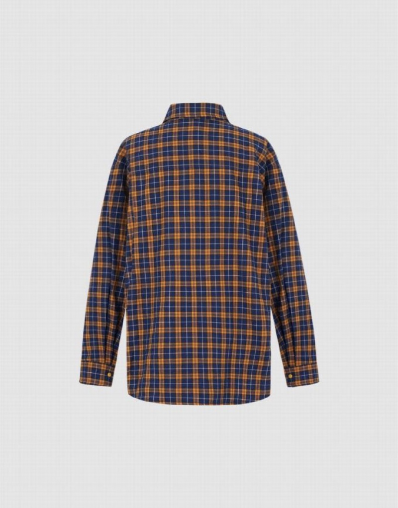 Urban Revivo Plaid シャツ レディース 黄色 | 475831-FKU