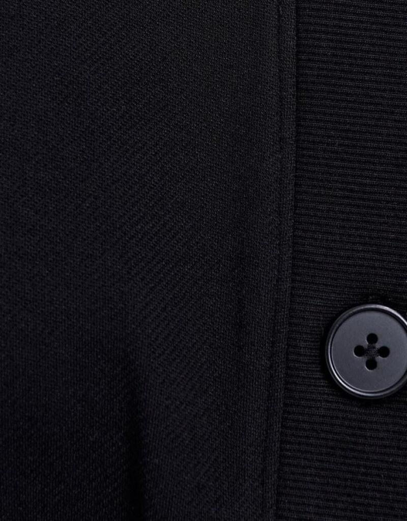 Urban Revivo Plain Button Front ジャケット レディース 黒 | 807512-UYQ