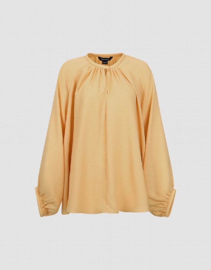 Urban Revivo Raglan Sleeve Crew Neck Overhead ブラウス レディース コーラル 色 | 420635-QIH