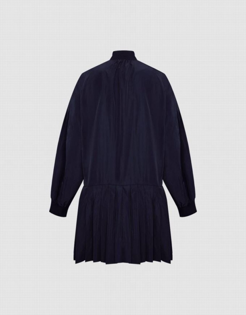 Urban Revivo Zip Up Ruffle カジュアルドレス レディース 黒 | 053142-KMA